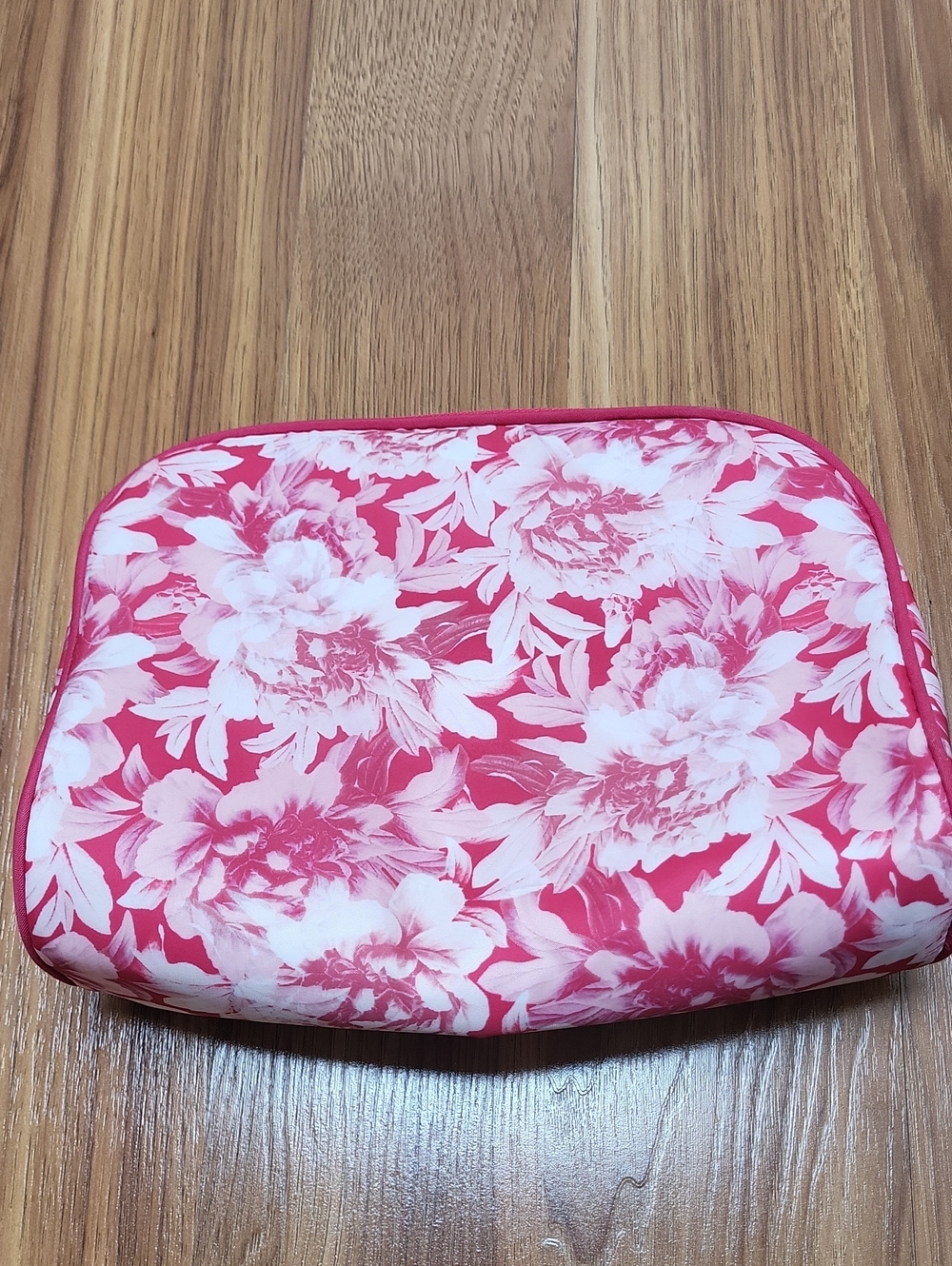 Pink Floral Cosmetic Pouch - Women's Makeup Organizer